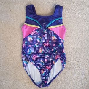 Freestyle Danskin leotard purple/pink, size 4/5.